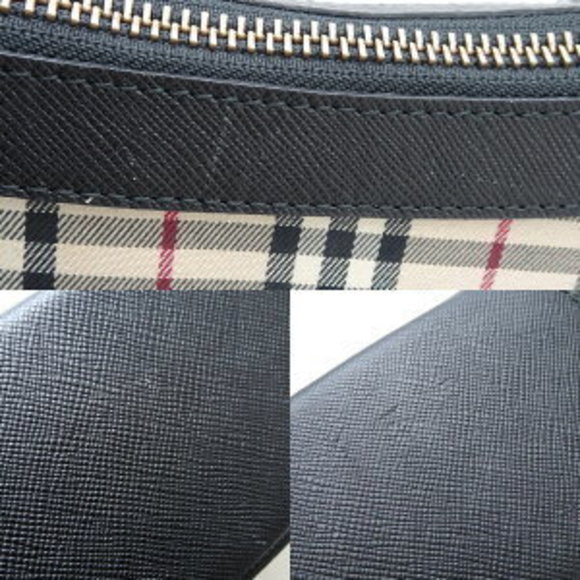 BURBERRY Shoulder bag Nova check canvas leather beige black - Picture 2 of 8
